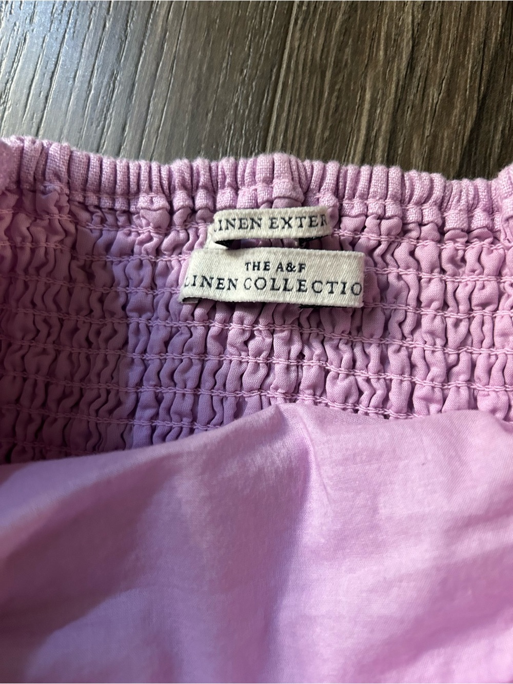 Abercrombie & Fitch Lilac Scallop-Hem Linen Mini Skirt and top 2 piece set - Picture 6 of 8